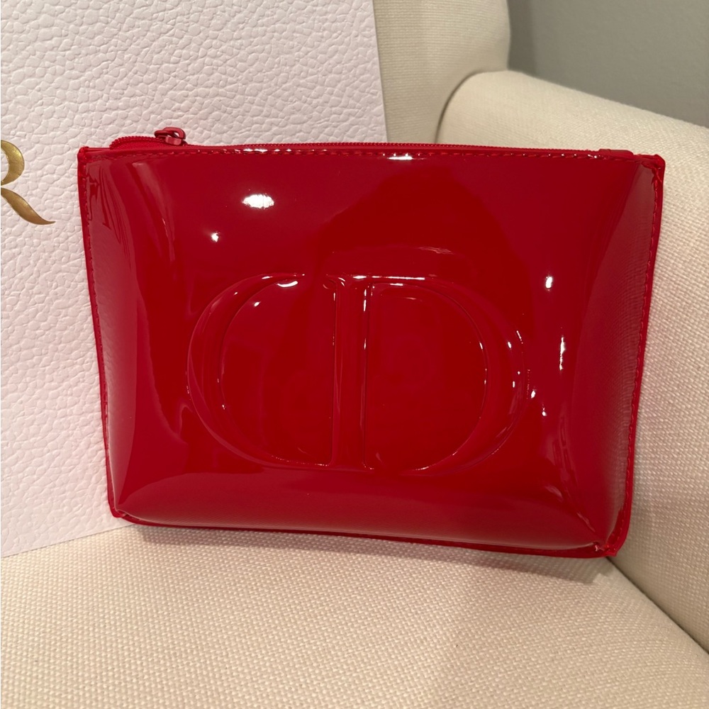 Christian Dior Patent Red Cosmetics and Accessories Bag ~ Newly Released by Dior